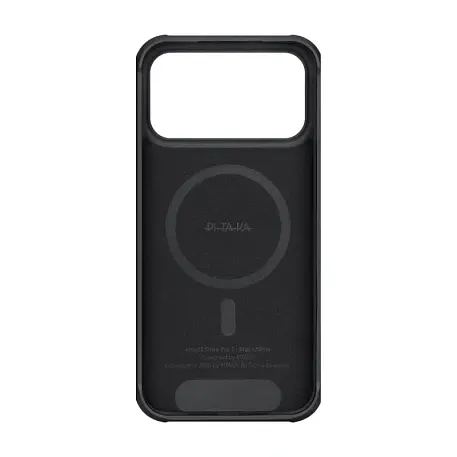 Клип-кейс (накладка) Pitaka Aramid ProGuard Case для Apple iPhone 17 Pro Max кевлар (арамид), чёрно-серый (узкая полоска) (KI1701MGPM) - 2