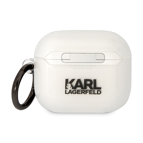 Кобура CG Mobile Lagerfeld TPU With Ring для Apple AirPods 3 силикон, "NFT 3D Choupette" прозрачный - 2