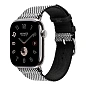 Умные часы Apple Watch Hermes Series 11 46mm GPS + Cellular Silver Titanium Case Noir/Ecru Single Tour Toile H Strap (with Orange Hermès Sport band)
