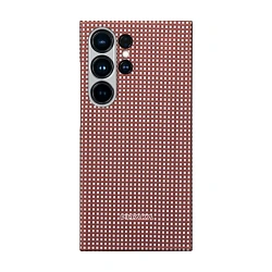 Клип-кейс (накладка) Pitaka MagEZ Case 5 для Samsung Galaxy S24 Ultra кевлар (арамид), "огненный"