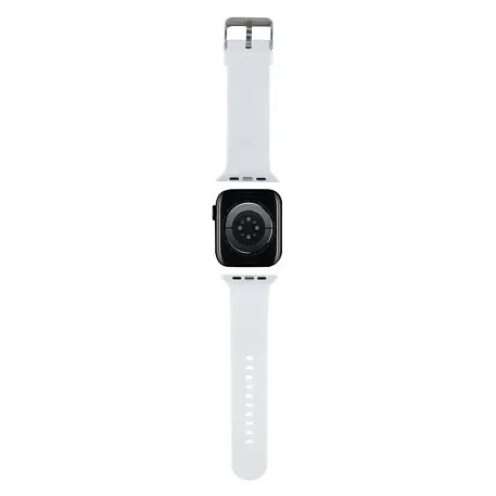 Ремешок CG Mobile Karl Lagerfeld 3D Rubber NFT Karl and Choupette Head для Apple Watch 38 / 40 / 41 / 42mm силикон белый - 3