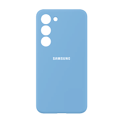 Клип-кейс (накладка) Silicone cover закрытый для Samsung Galaxy S24 силикон, голубой