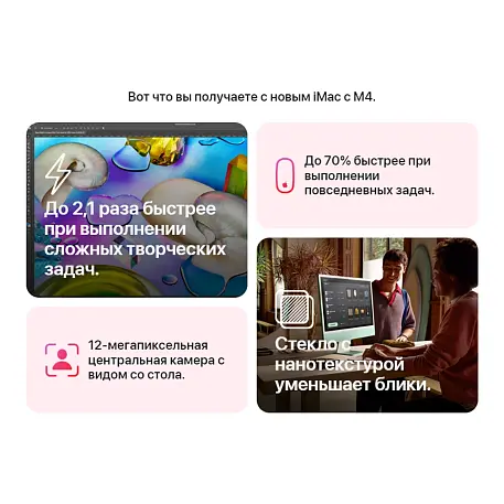 Моноблок Apple iMac 24" M4 (10-core GPU) 16 ГБ, 256 ГБ (Z1EK000L2), жёлтый - 6