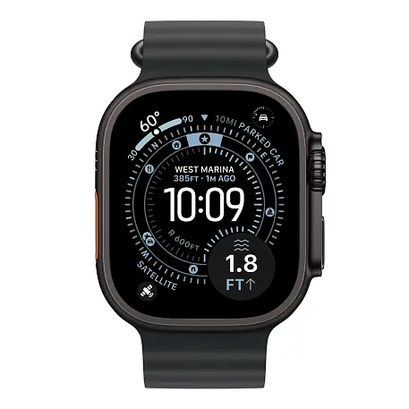 Ремешок Apple Ocean Band для Apple Watch 42 / 44 / 45 / 49mm титан Black (One Size) - 2