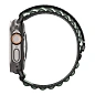 Ремешок Spigen WBF1 для Apple Watch 44 / 45 / 46 / 49mm нейлон чёрный, зелёный - 3