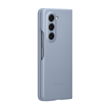 Клип-кейс (накладка) Samsung Eco-Leather Case для Samsung Galaxy Z Fold 5 экокожа, голубой - 4