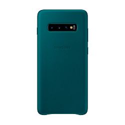 Клип-кейс (накладка) Samsung Leather Cover для Samsung Galaxy S10 Plus кожа, зелёный