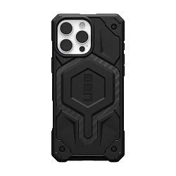 Клип-кейс (накладка) UAG Monarch Pro Magsafe для Apple iPhone 16 Pro полиуретан, поликарбонат, карбон, чёрный