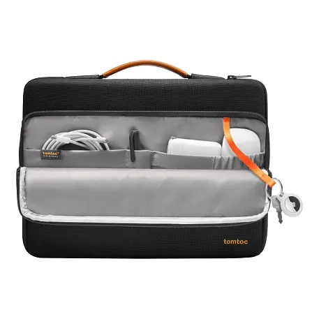 Сумка Tomtoc Defender-A14 Laptop Briefcase для ноутбуков 16" ткань, чёрный - 2