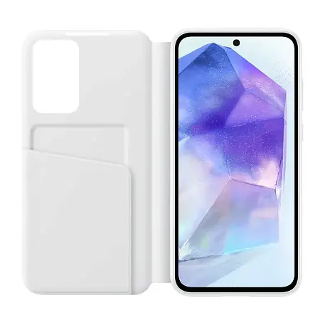 Чехол-книжка Samsung Smart View Wallet Case для Samsung Galaxy A55 полиуретан, поликарбонат, белый - 2