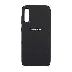 Клип-кейс (накладка) Silicone cover закрытый для Samsung Galaxy A70 силикон, чёрный