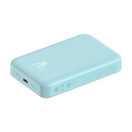 Внешний аккумулятор с беспроводной зарядкой Baseus Magnetic Mini Wireless Fast Charge 10000 мАч 20 Вт голубой - 4