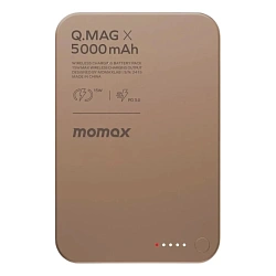 Внешний аккумулятор с беспроводной зарядкой Momax Q.Pass 5000 мАч 15 Вт песочный