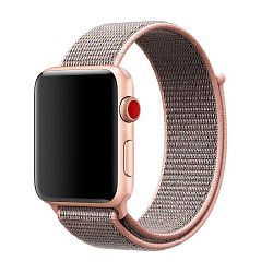 Спортивный браслет для Apple Watch 38 / 40 / 41 / 42mm нейлон розовый