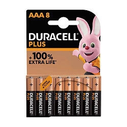 Батарейка Duraсell Plus AAA LR03-8BL, 8шт 