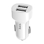 Автомобильное зарядное устройство + кабель Lightning Hoco Z2A 12 Вт, белый - 1
