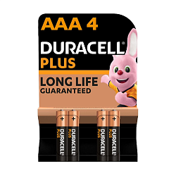 Батарейка Duraсell Plus AAA LR03-4BL, 4шт 