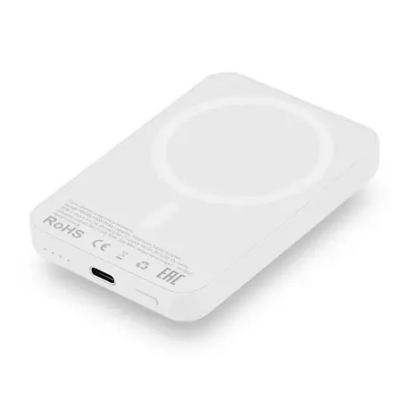 Внешний аккумулятор с беспроводной зарядкой uBear Flow Wireless Power Bank 5000 мАч 20 Вт белый - 3
