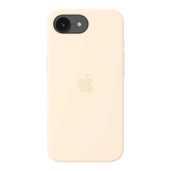 Клип-кейс (накладка) Silicone Case MagSafe для Apple iPhone 16e / 17e силикон, бежевый