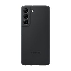 Клип-кейс (накладка) Samsung Silicone cover для Samsung Galaxy S22 поликарбонат, силикон, чёрный