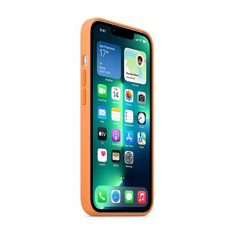 Клип-кейс (накладка) Apple Silicone Case MagSafe для Apple iPhone 13 Pro (Уценка) Marigold (хорошее состояние, вкрапления и мелкие точки) - 3