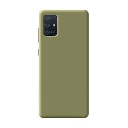 Клип-кейс (накладка) Silicone cover (без лого) для Samsung Galaxy A51 силикон, болотный