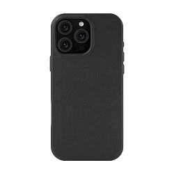 Клип-кейс (накладка) uBear Capital Leather Case для Apple iPhone 16 Pro кожа, чёрный