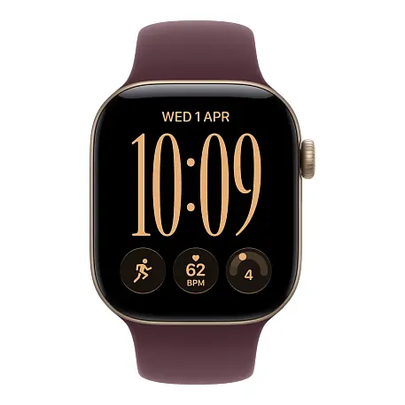 Умные часы Apple Watch Series 12 42mm GPS Light Gold Aluminum Case Burgundy Sport Band S/M - 2