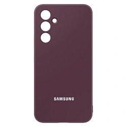 Клип-кейс (накладка) Silicone cover закрытый для Samsung Galaxy A55 силикон, вишнёвый