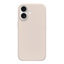 Клип-кейс (накладка) Silicone Case MagSafe для Apple iPhone 17 силикон, бежевый