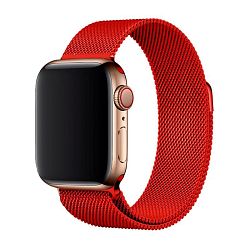 Браслет Миланский сетчатый для Apple Watch 38 / 40 / 41 / 42mm сталь красный