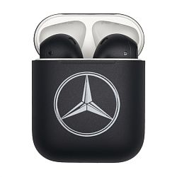 Беспроводные наушники Apple AirPods 2 с зарядным футляром "Mercedes" чёрный матовый (MV7N2)