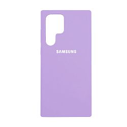 Клип-кейс (накладка) Silicone cover закрытый для Samsung Galaxy S22 Ultra силикон, лавандовый