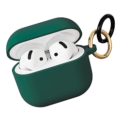 Кобура VLP Charm Case для Apple AirPods 4 силикон, тёмно-зелёный