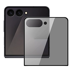 Защитное стекло Otao Privacy 2.5D для Samsung Galaxy Z Flip8 / 7, черная рамка