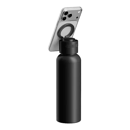 Бутылка для воды Momax 1-Vibe Bottle Magnetic Wireless Speaker Flask 3 in 1 (0.7 л) чёрный - 3