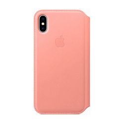 Чехол-книжка Apple Leather Folio для Apple iPhone X кожа, Pink Sand