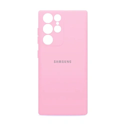 Клип-кейс (накладка) для Samsung Galaxy S24 Ultra силикон, розовый
