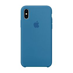 Клип-кейс (накладка) Apple Silicone Case для Apple iPhone Xs силикон, Denim Blue