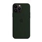 Клип-кейс (накладка) Silicone Case для Apple iPhone 14 Pro Max силикон, тёмно-зелёный